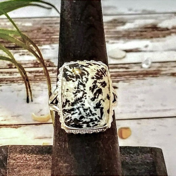 Wyoming Medicine Bow Plume Agate Sterling Silver Ring - Picture 5 of 6